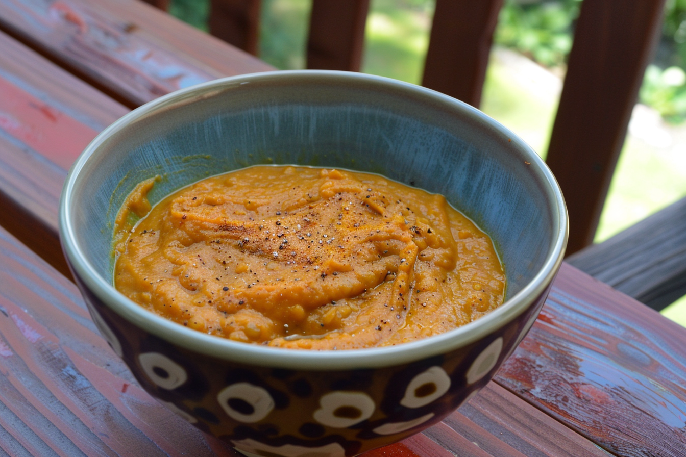 Spiced Carrot Lentil Bariatric Puree
