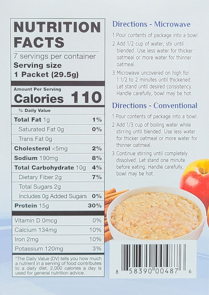 14g Protein Cinnamon Apple Oatmeal – AmBari Nutrition